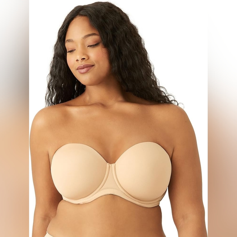 Wacoal Women's Red Carpet Strapless Bra, Size 34G in Brush Tan color.